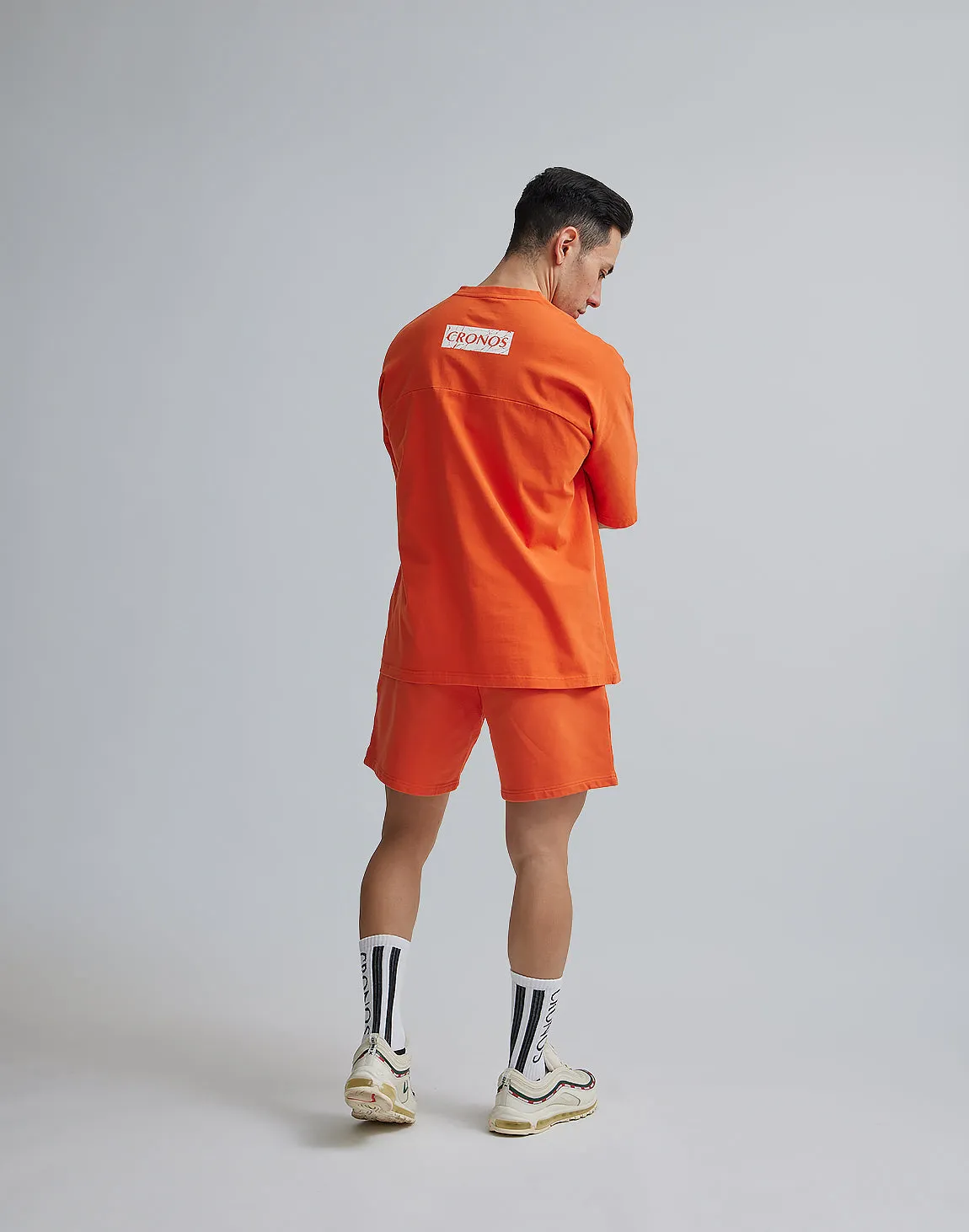 CRONOS  PIGMENTED OVERSIZE T-SHIRTS【ORANGE】