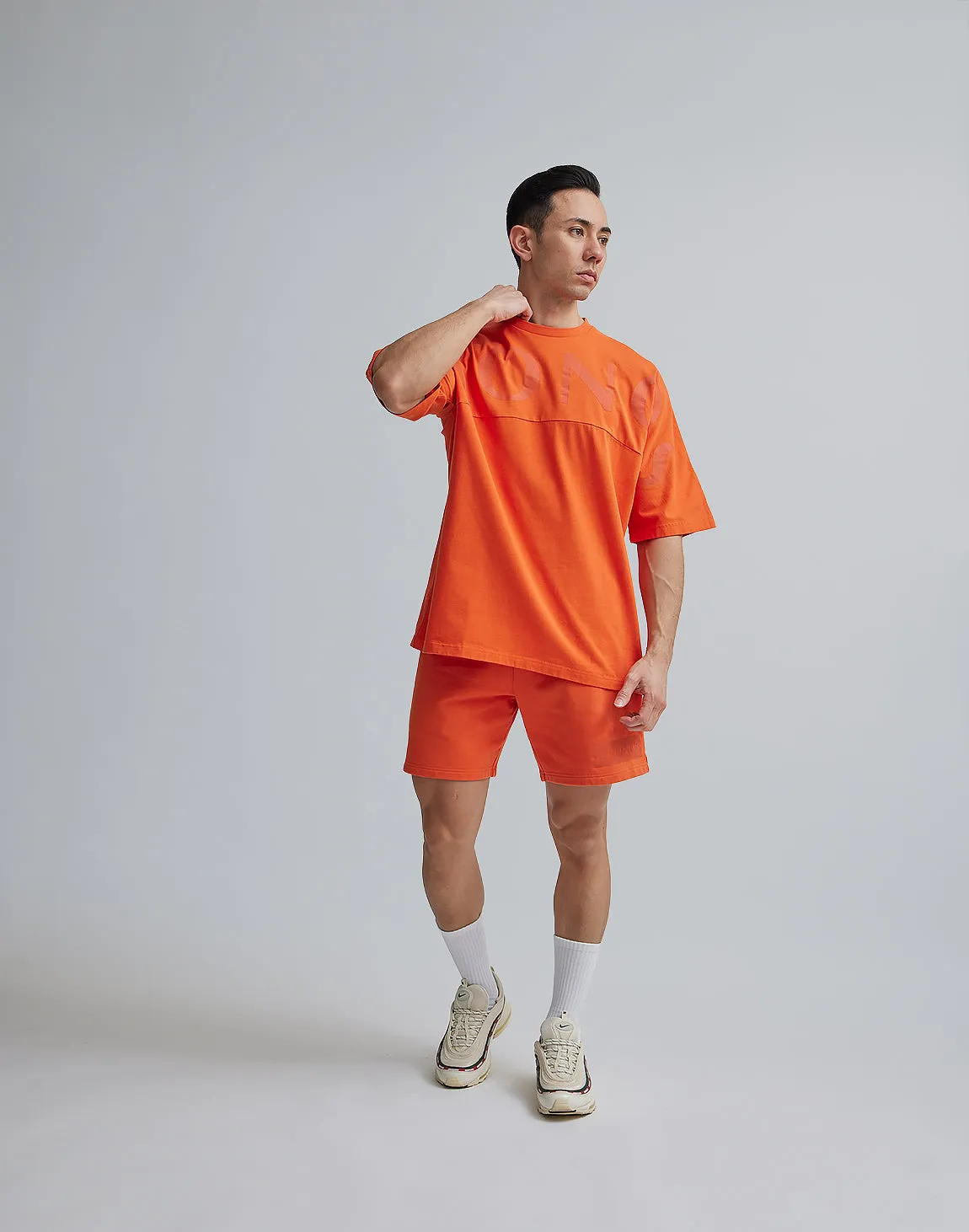 CRONOS  PIGMENTED OVERSIZE T-SHIRTS【ORANGE】