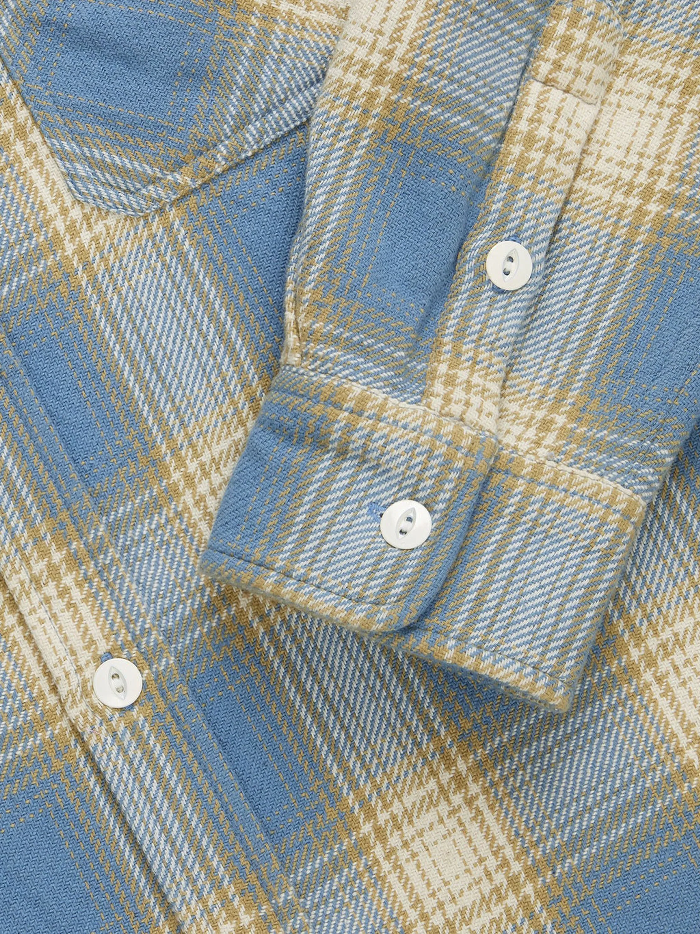 Crosscut Flannel - Powder Blue