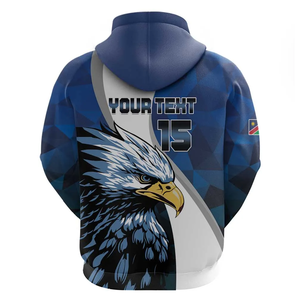 Custom Afro Namibia Cricket Hoodie Go Eagles LT15