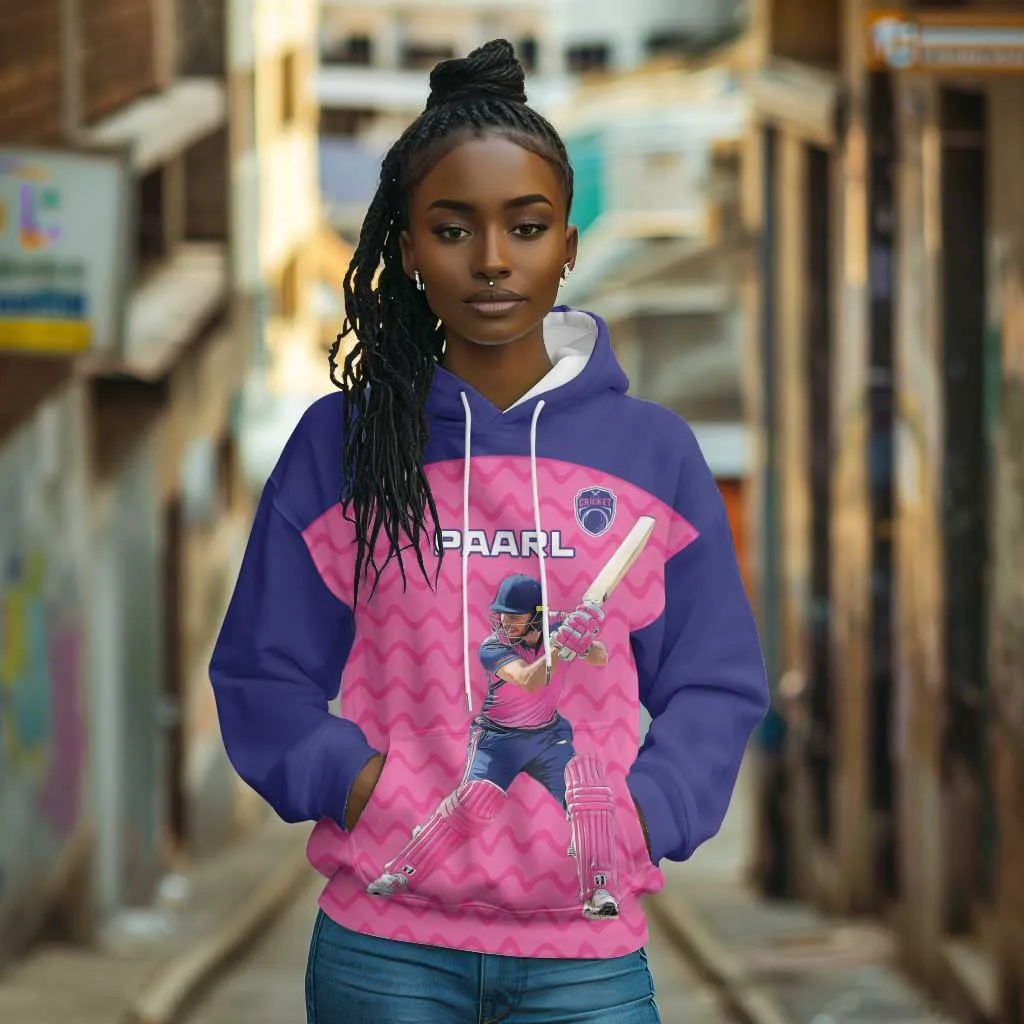 Custom Afro South Africa Cricket Hoodie Go Paarl LT15