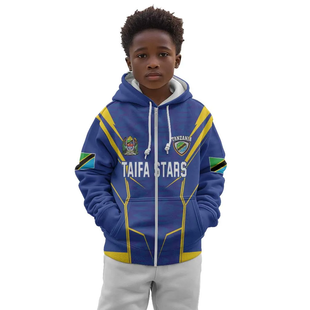 Custom Afro Tanzania Football Kid Hoodie Taifa Stars Go Champion LT18