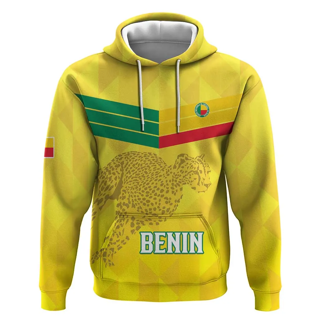 Custom Benin Football Hoodie Go Les Guepards LT15
