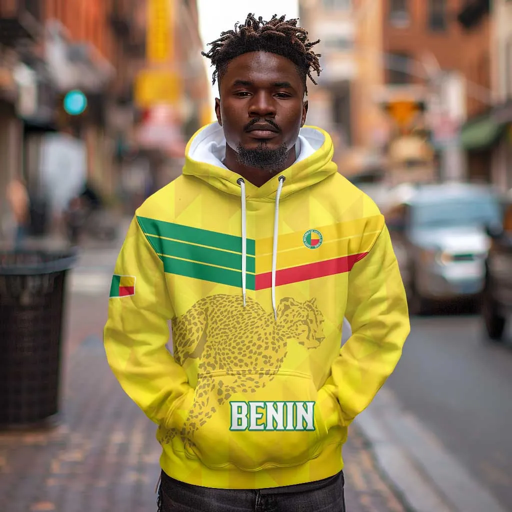 Custom Benin Football Hoodie Go Les Guepards LT15