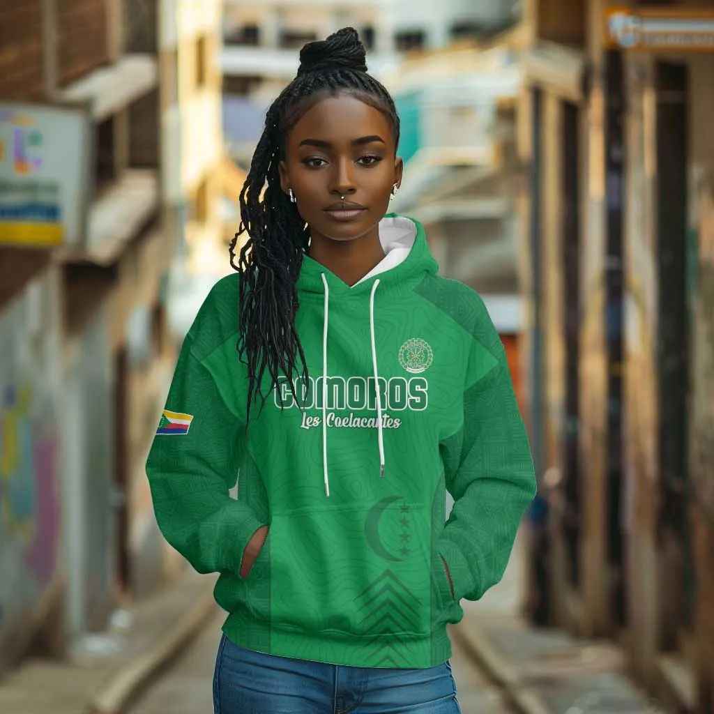 Custom Comoros Football Hoodie Go Les Coelacantes LT15