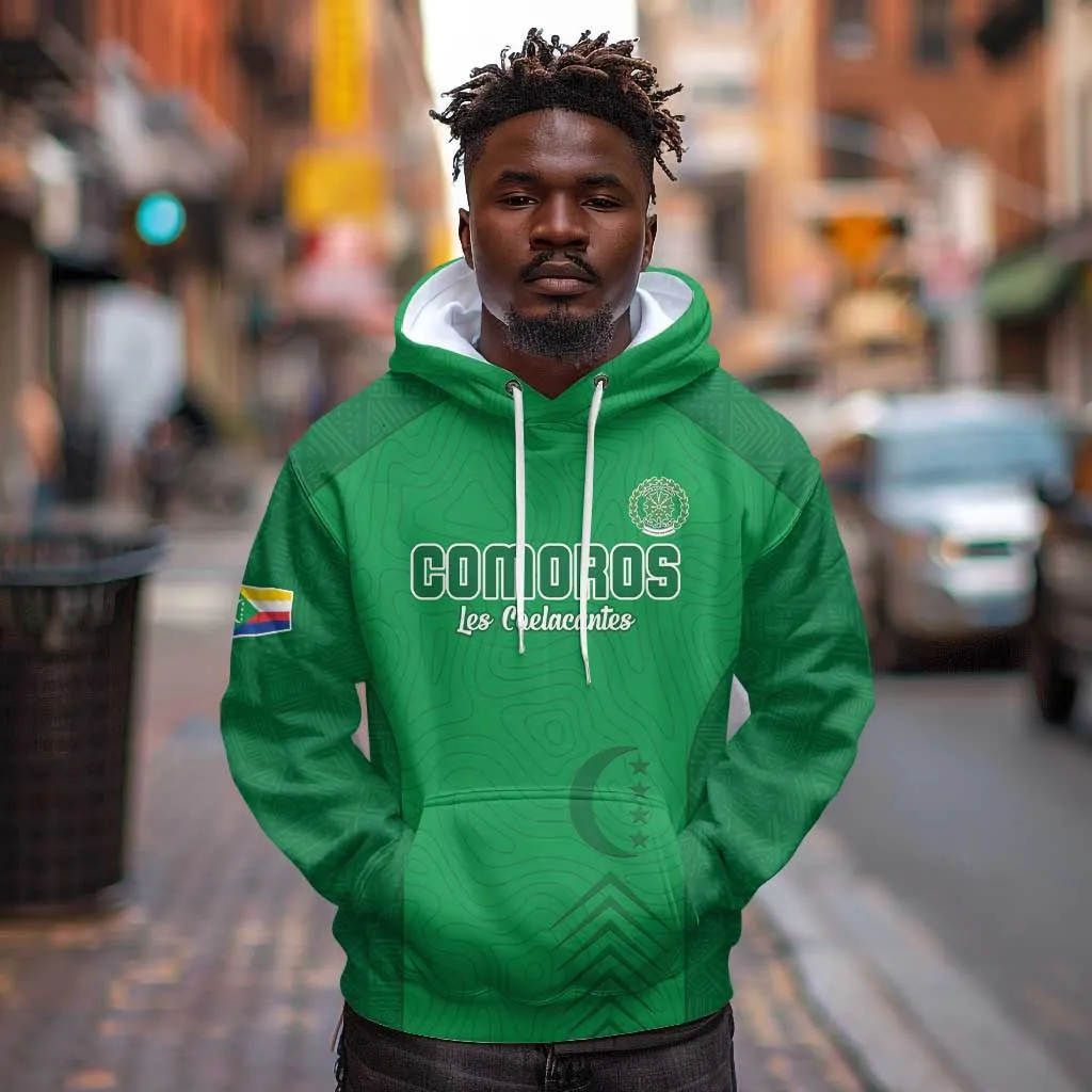 Custom Comoros Football Hoodie Go Les Coelacantes LT15