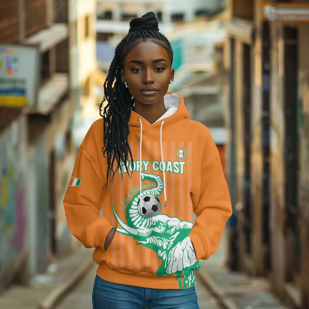 Custom Cote dIvoire Football Hoodie Les Elephants LT15