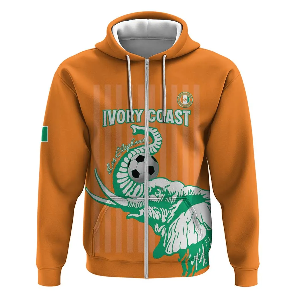 Custom Cote dIvoire Football Hoodie Les Elephants LT15