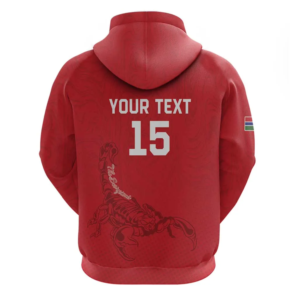 Custom Gambia Football Hoodie Scorpions Never Die LT15