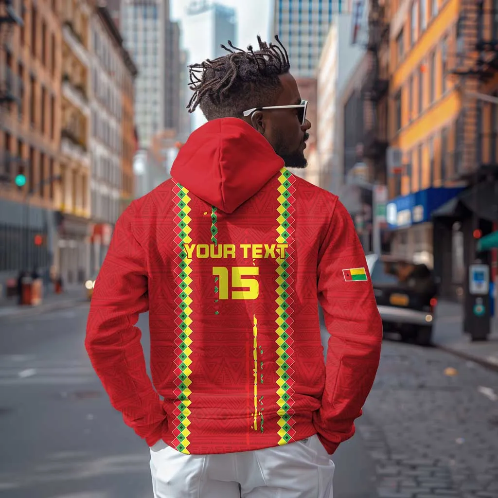 Custom Guinea Bissau Football Hoodie Go Djurtus - African Pattern LT15