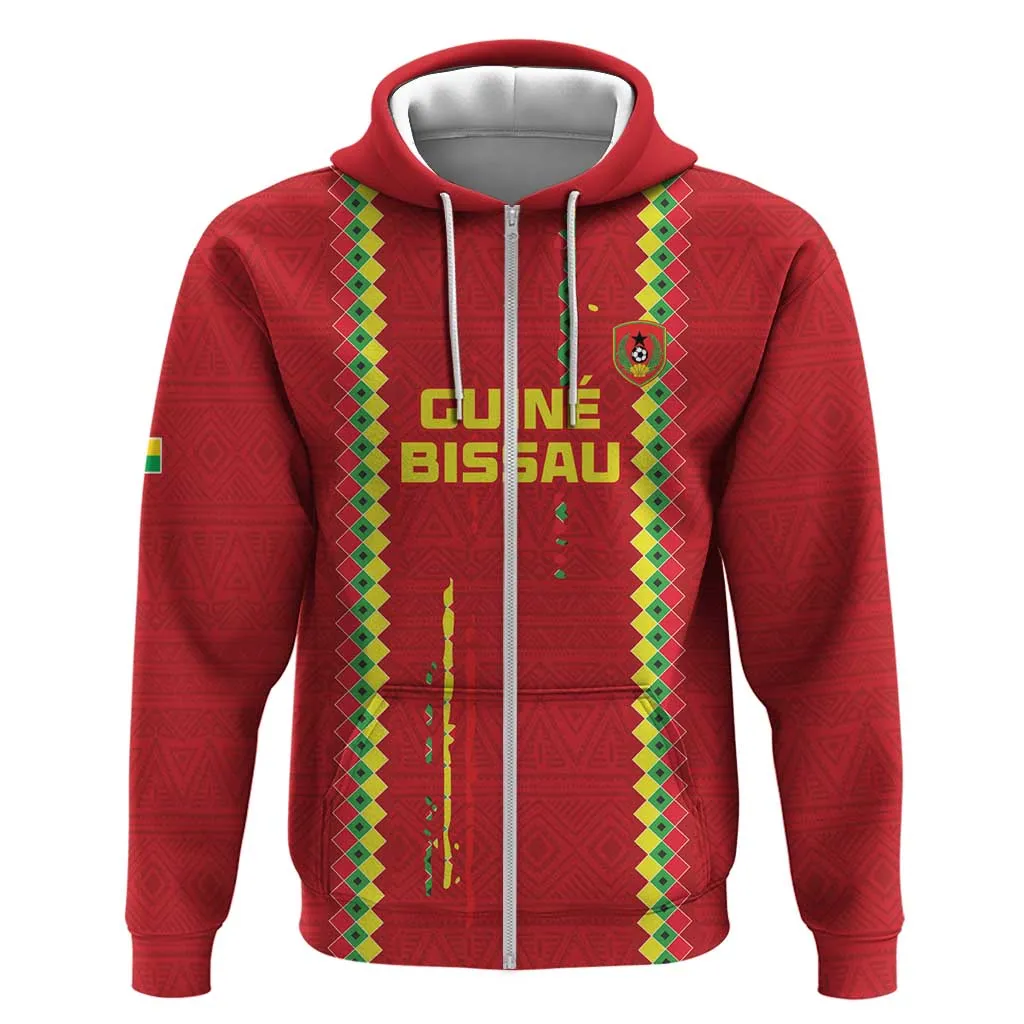 Custom Guinea Bissau Football Hoodie Go Djurtus - African Pattern LT15
