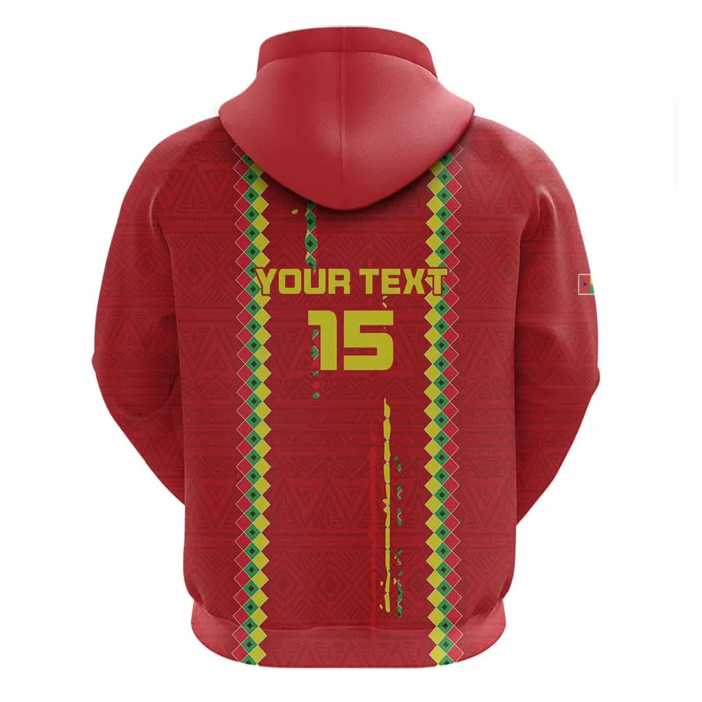 Custom Guinea Bissau Football Hoodie Go Djurtus - African Pattern LT15