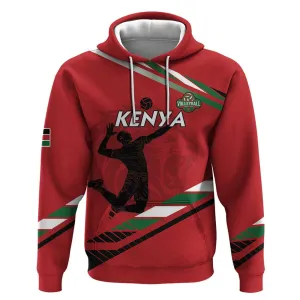 Custom Kenya Volleyball Hoodie Go Champions LT15