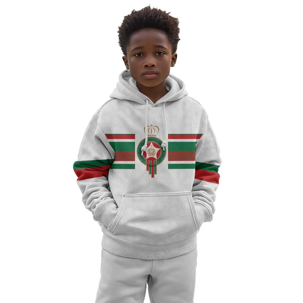 Custom Moroccan Football Kid Hoodie The Hunt of Atlas Lions LT03
