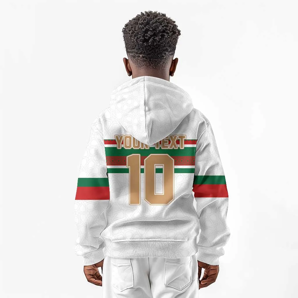 Custom Moroccan Football Kid Hoodie The Hunt of Atlas Lions LT03