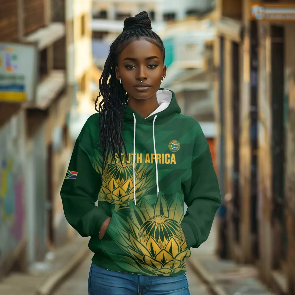 Custom South Africa Cricket Hoodie Go Champions Proteas LT14
