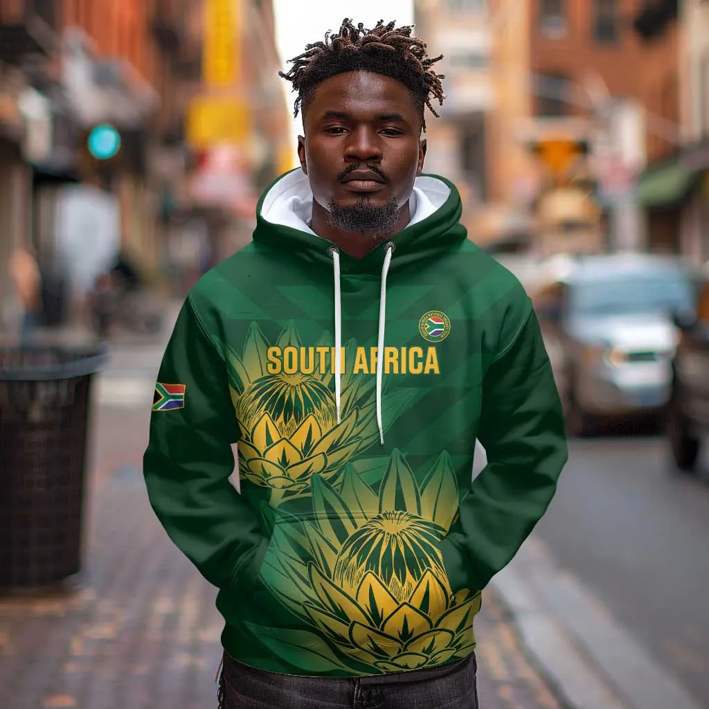 Custom South Africa Cricket Hoodie Go Champions Proteas LT14