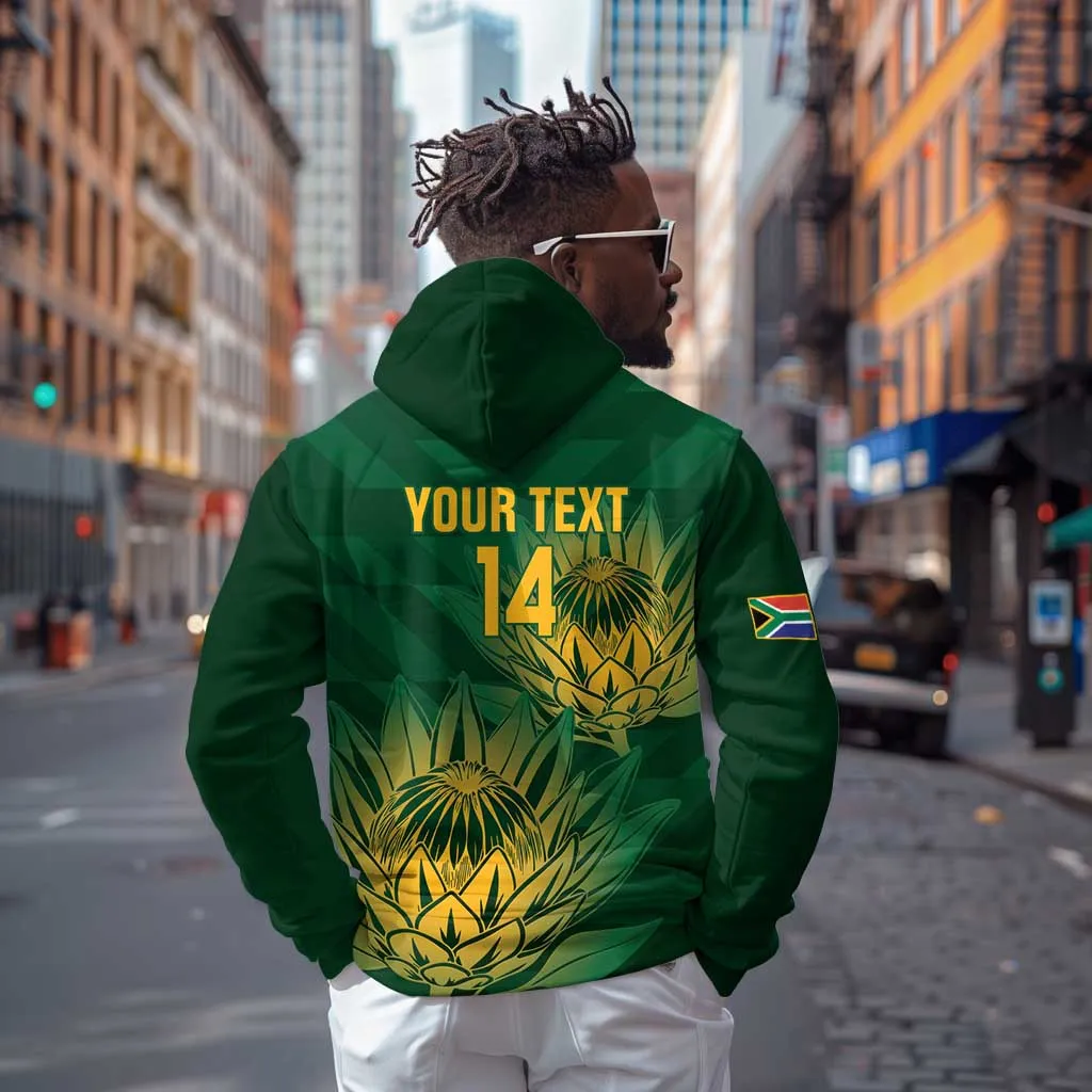 Custom South Africa Cricket Hoodie Go Champions Proteas LT14