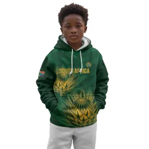 Custom South Africa Cricket Kid Hoodie Go Champions Proteas LT14