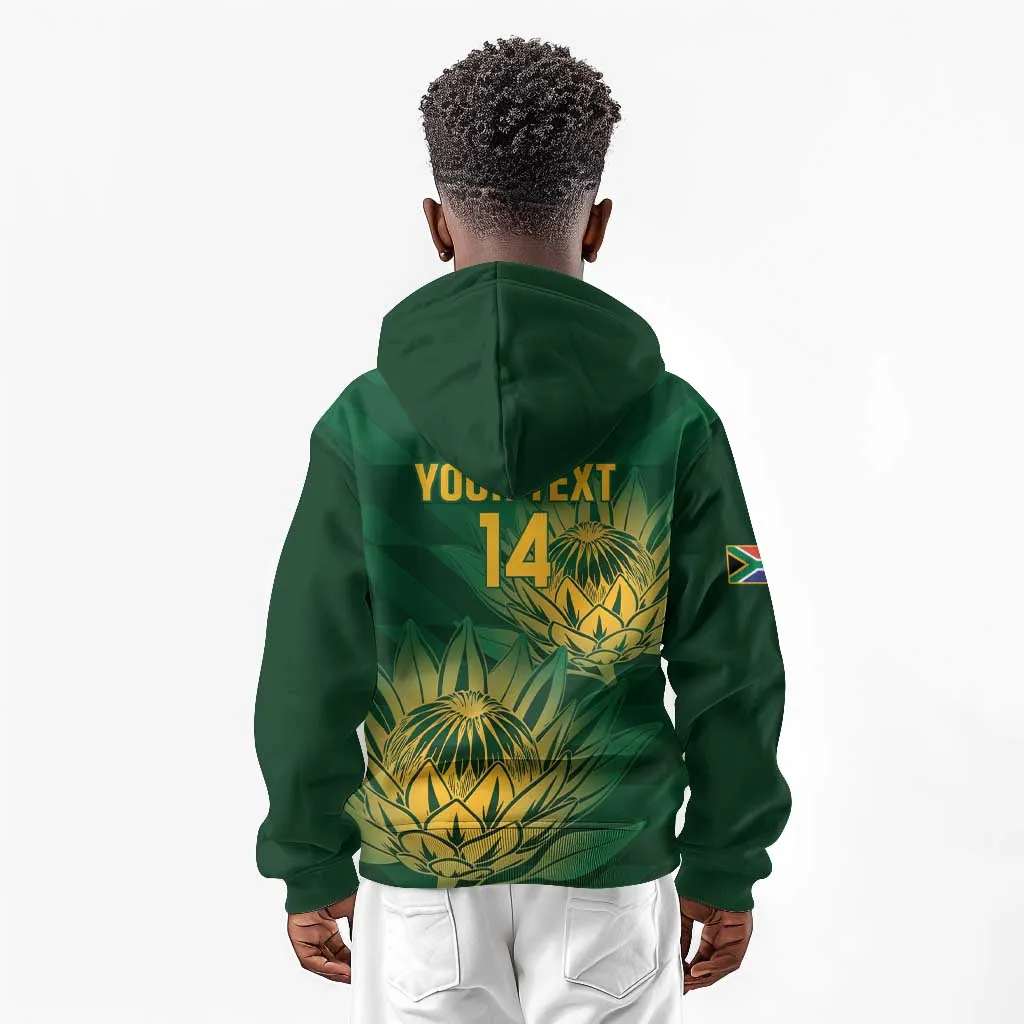 Custom South Africa Cricket Kid Hoodie Go Champions Proteas LT14