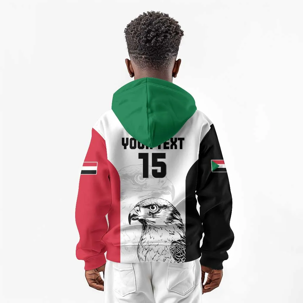 Custom Sudan Football Kid Hoodie Yalla Sudan LT15