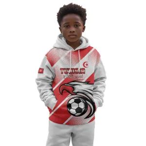 Custom Tunisia Football Kid Hoodie Go Eagles of Carthage LT15