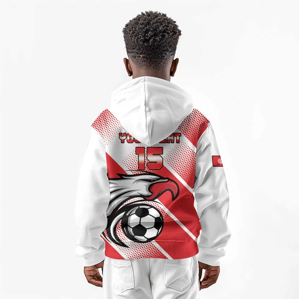 Custom Tunisia Football Kid Hoodie Go Eagles of Carthage LT15