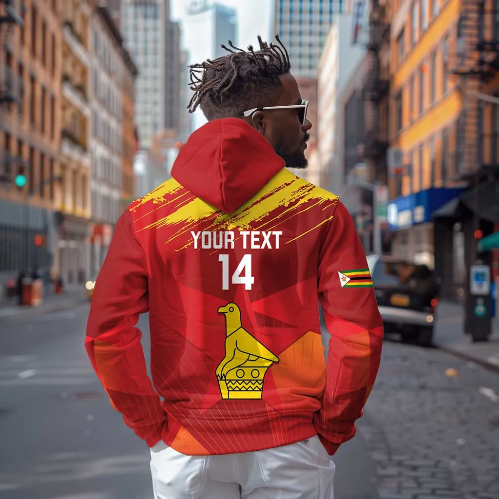 Custom Zimbabwe Cricket Hoodie Go Lady Chevrons Grunge Style LT14
