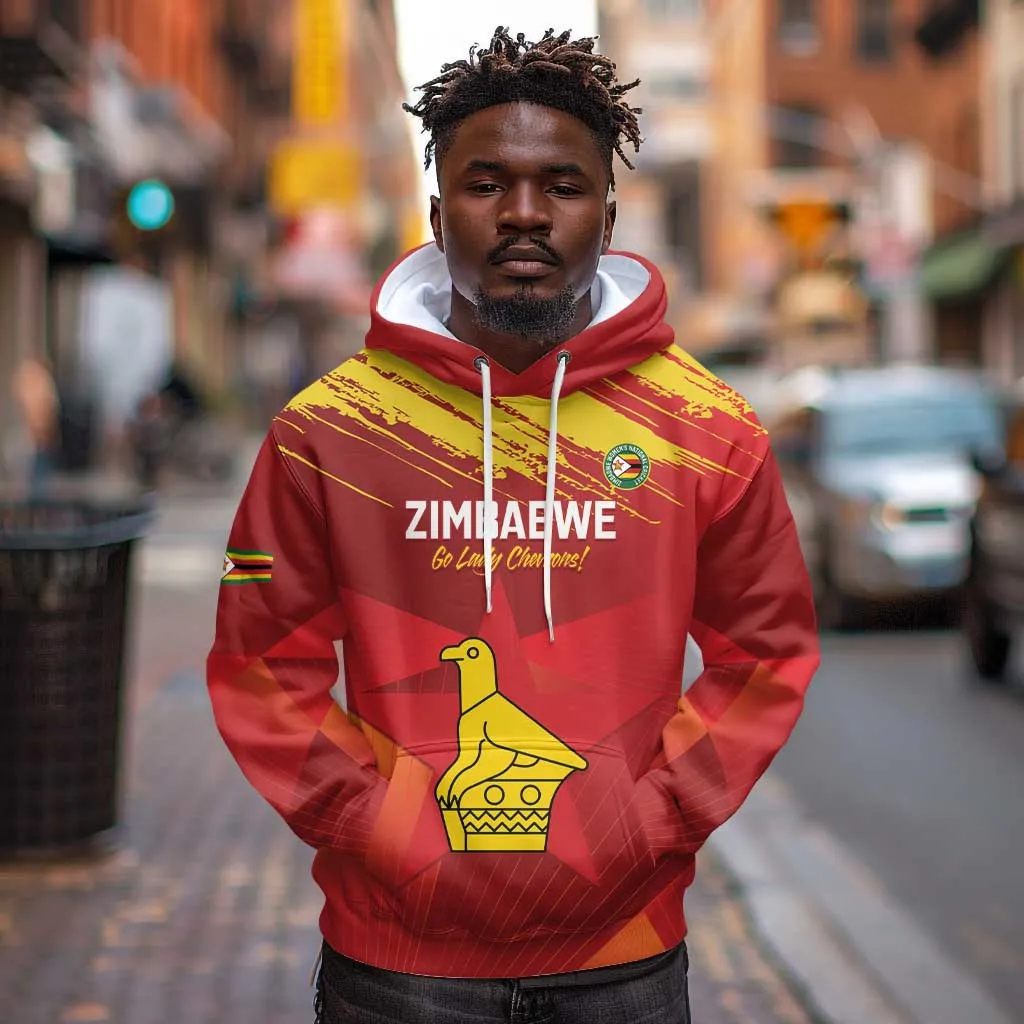 Custom Zimbabwe Cricket Hoodie Go Lady Chevrons Grunge Style LT14