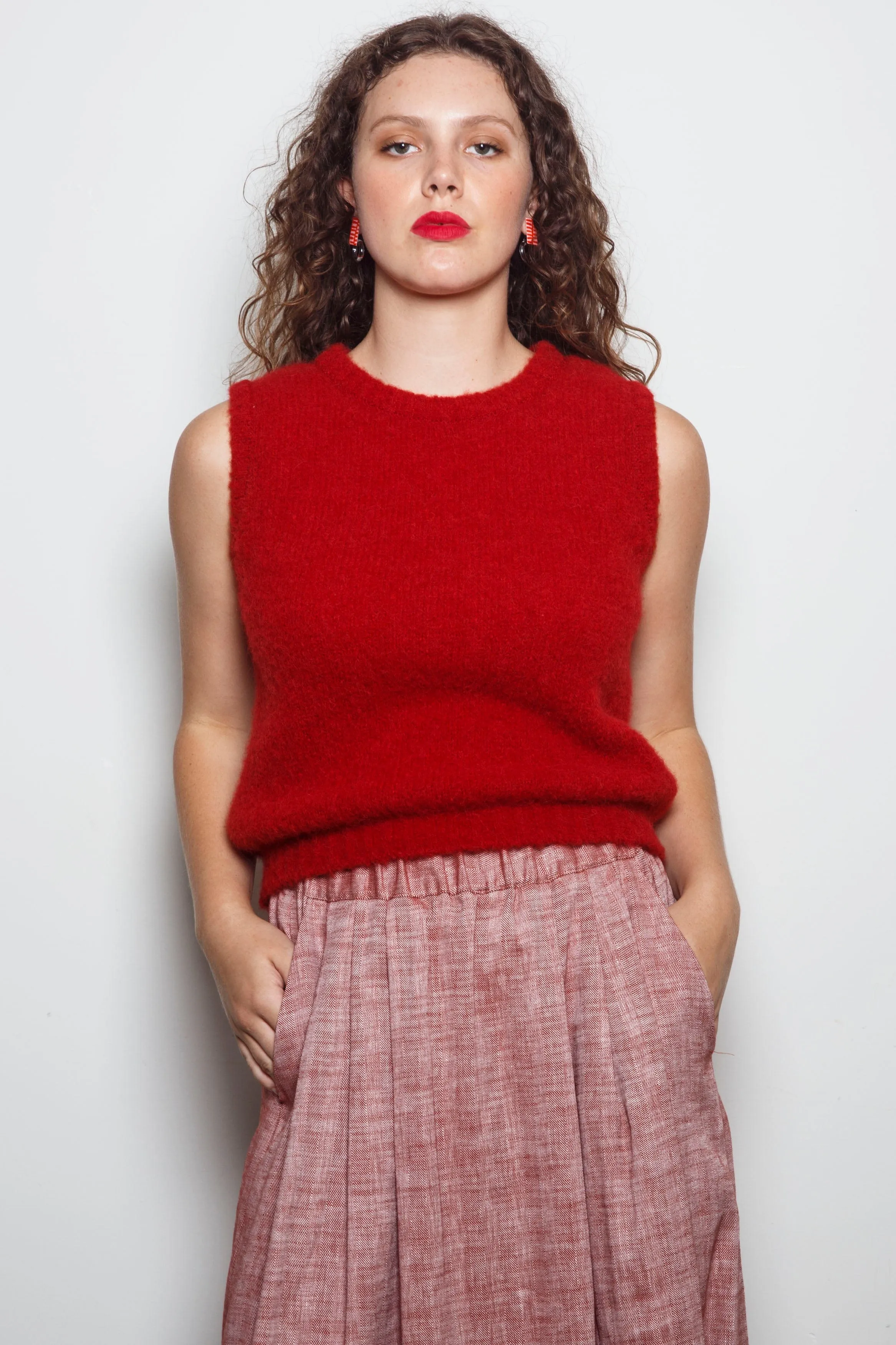 Dalston Valentina Vest Alpaca Flame