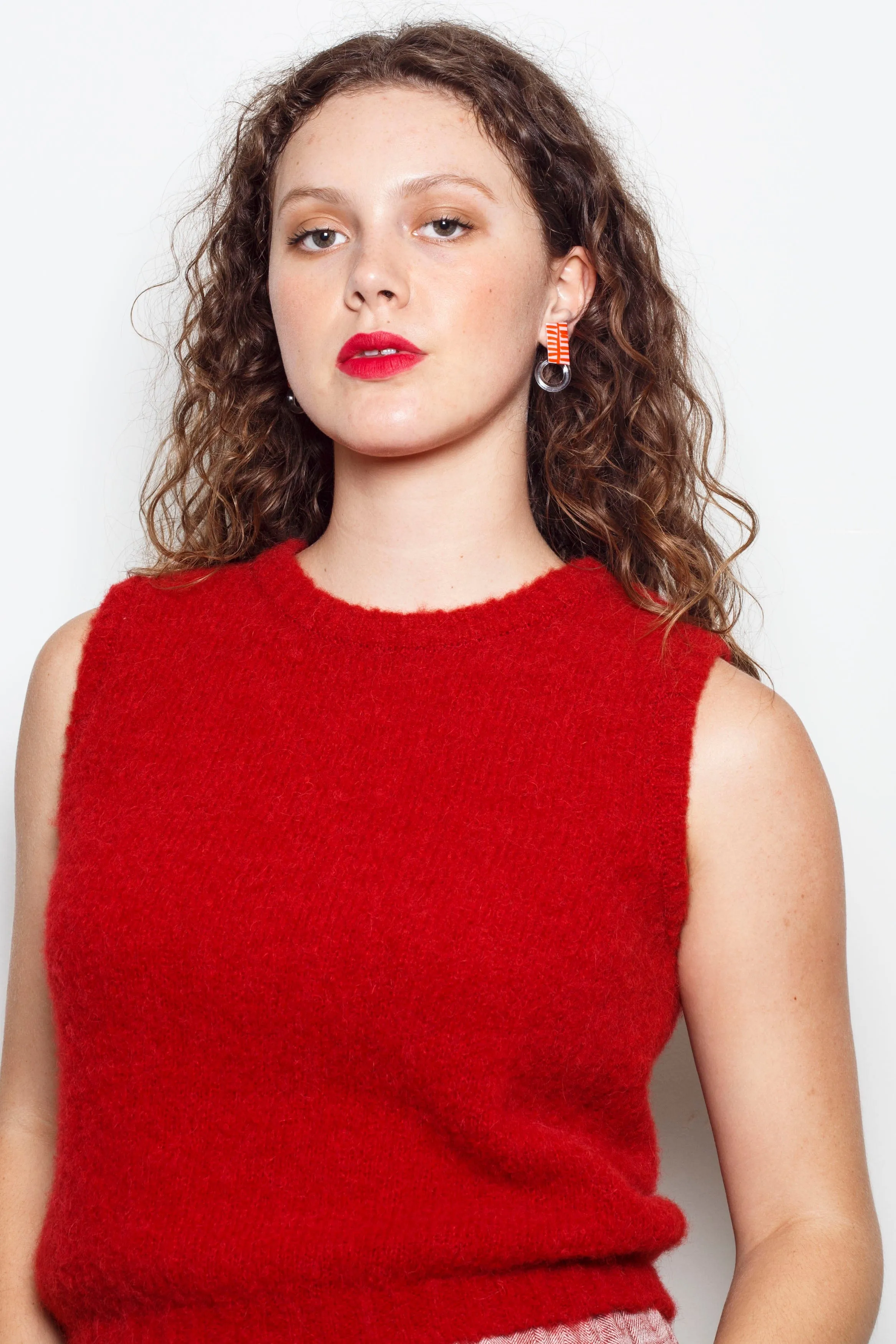 Dalston Valentina Vest Alpaca Flame