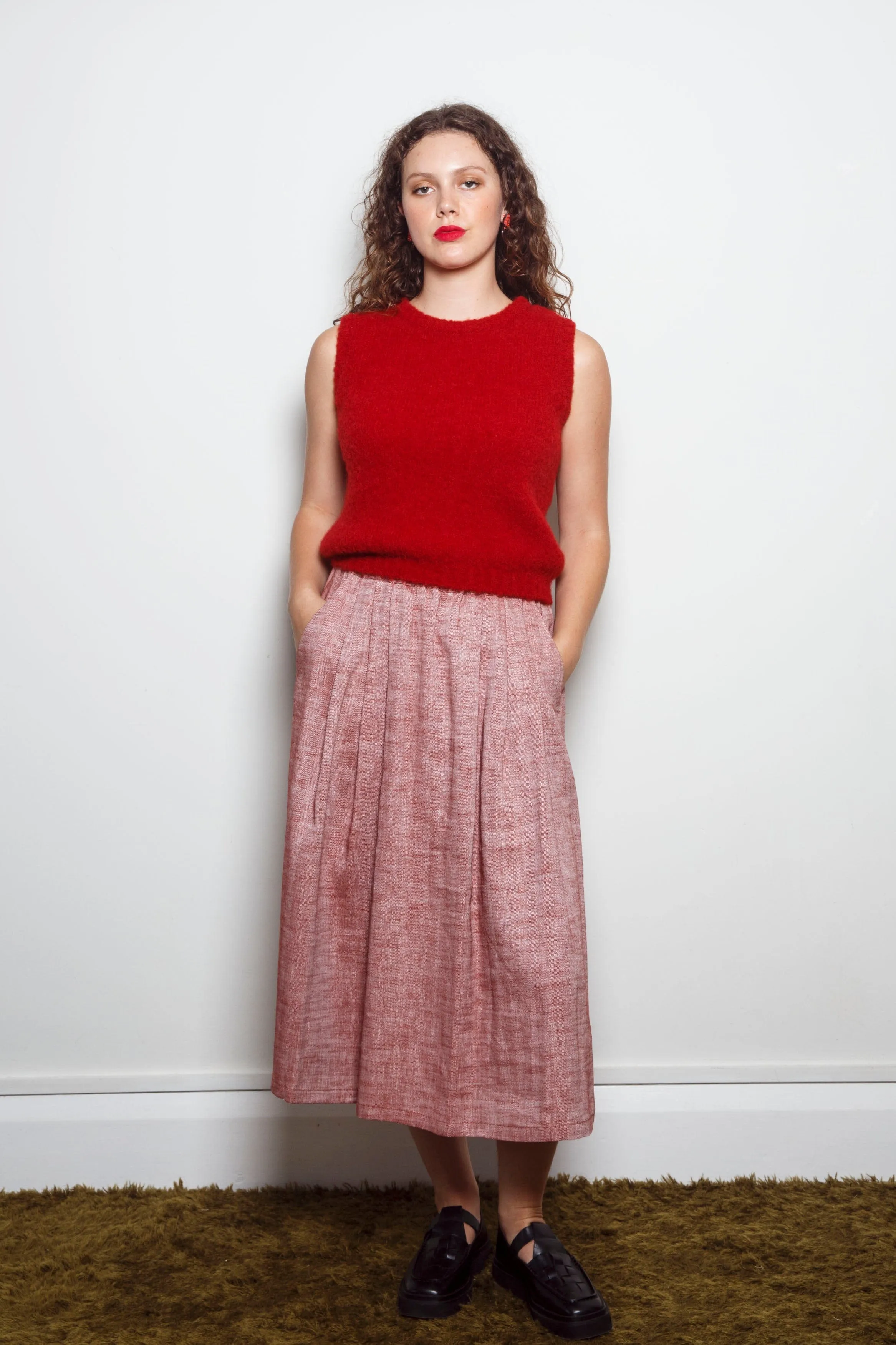 Dalston Valentina Vest Alpaca Flame
