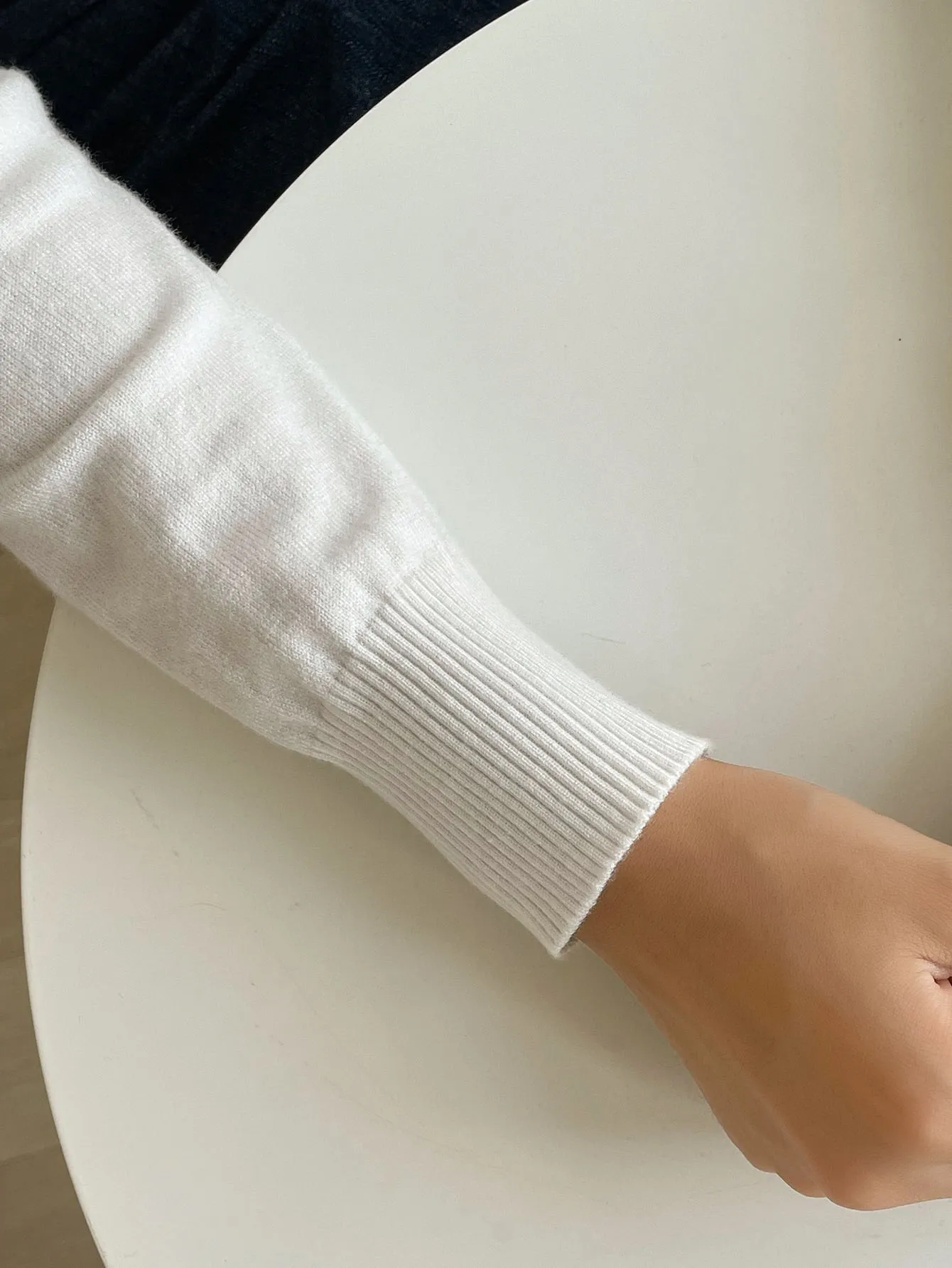 DAZY Striped Pattern Collared Sweater