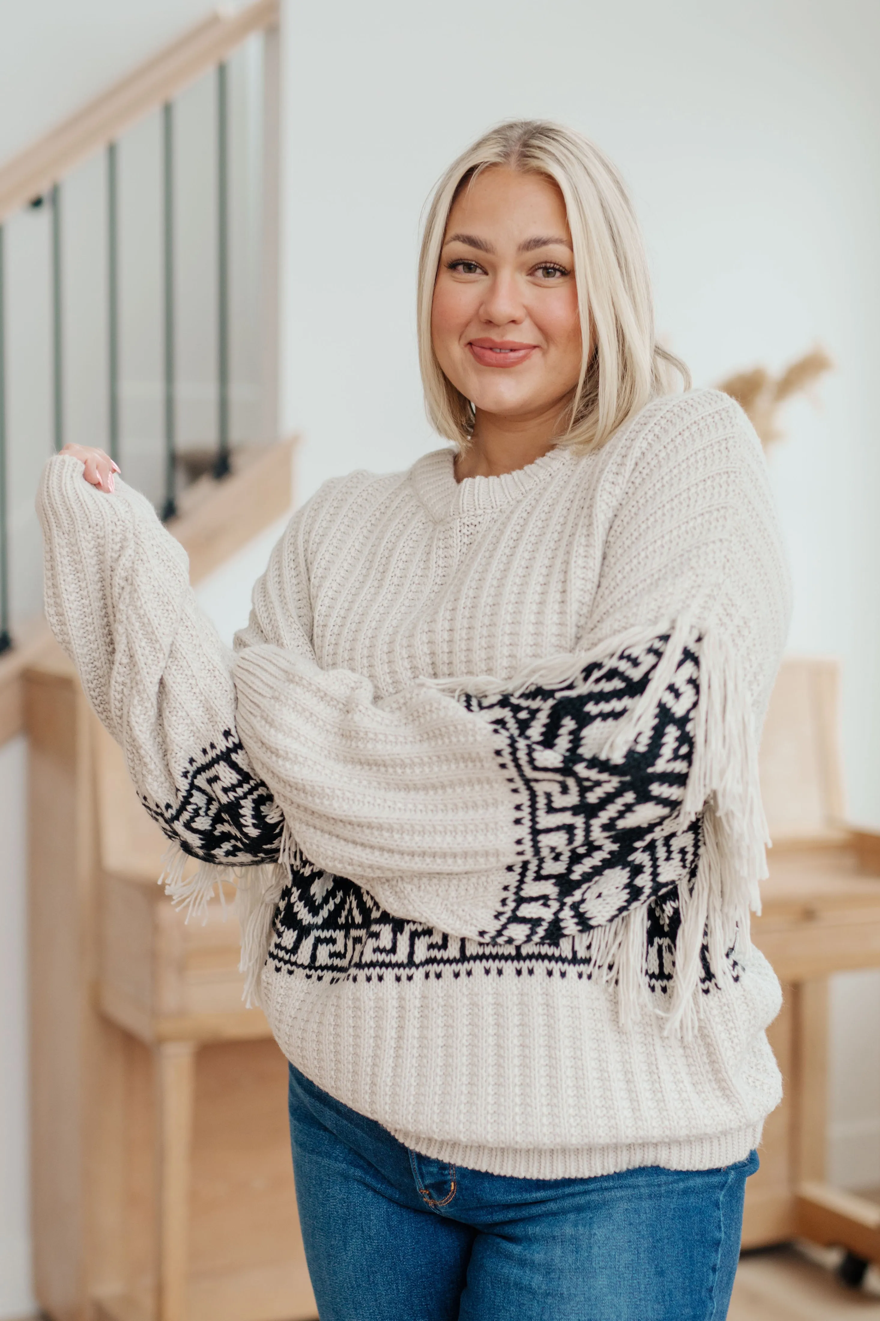 Don't Waver Fringe Detail Sweater (Ships in 2-3 Weeks)