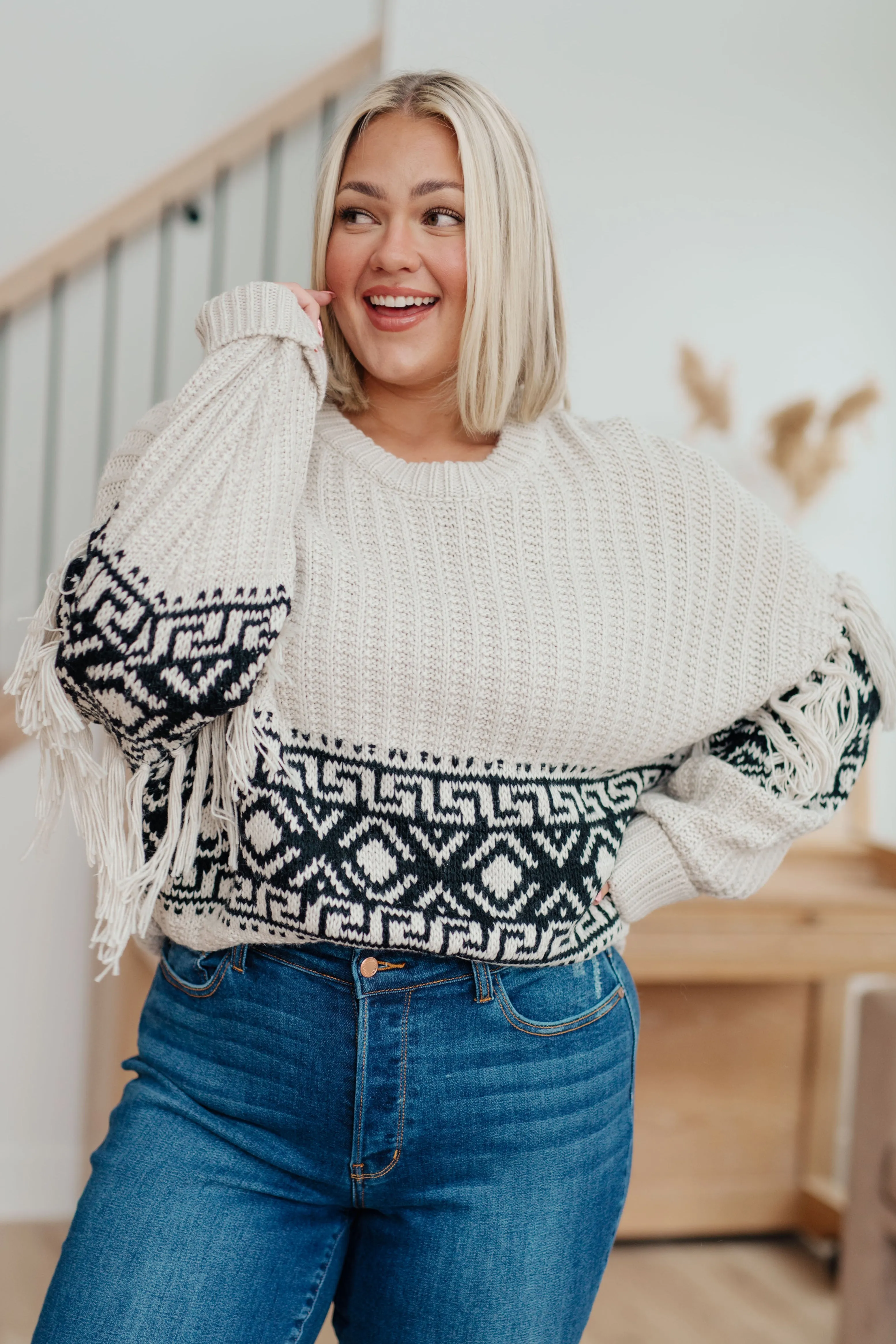 Don't Waver Fringe Detail Sweater (Ships in 2-3 Weeks)