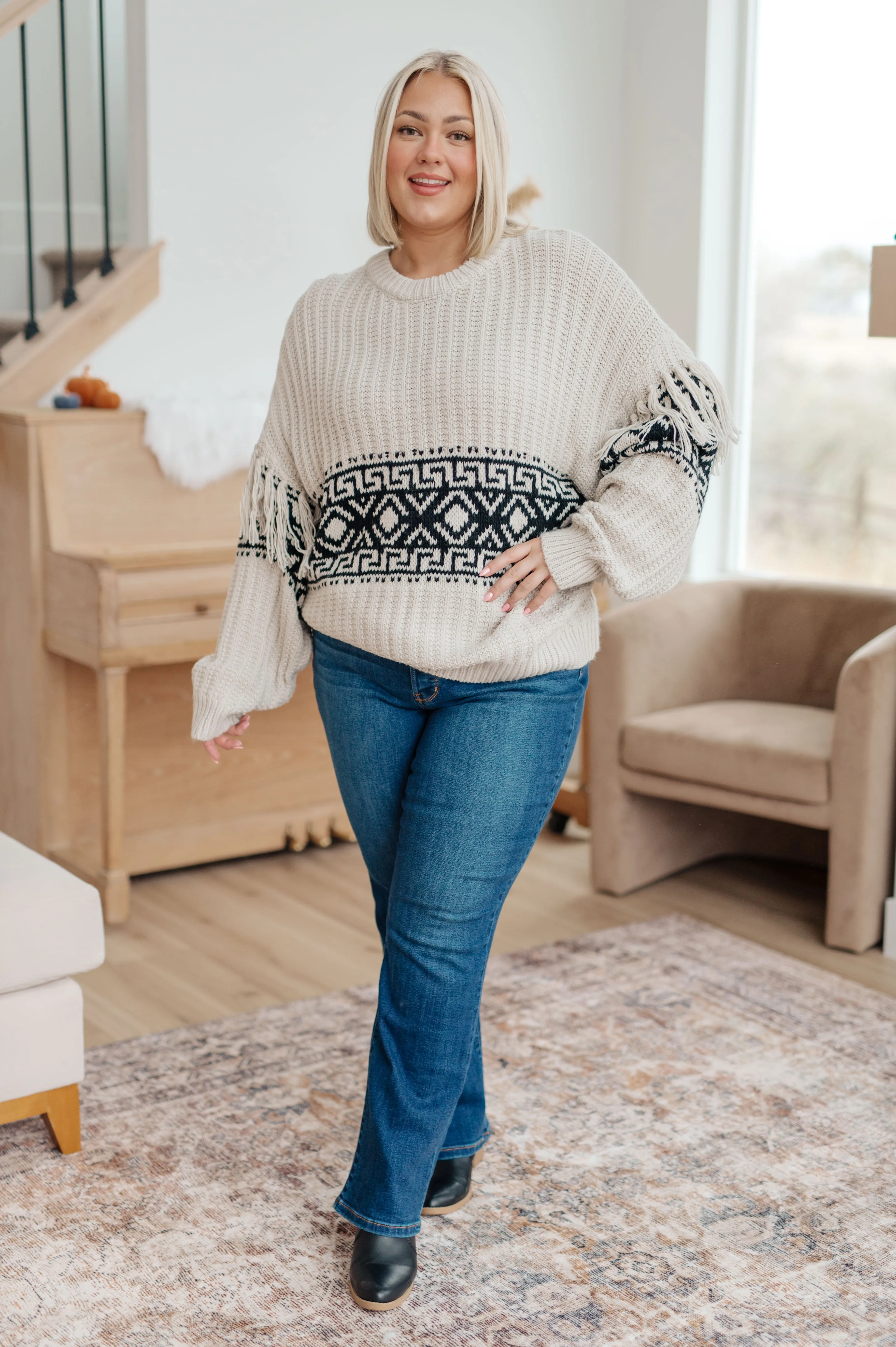 Don't Waver Fringe Detail Sweater (Ships in 2-3 Weeks)