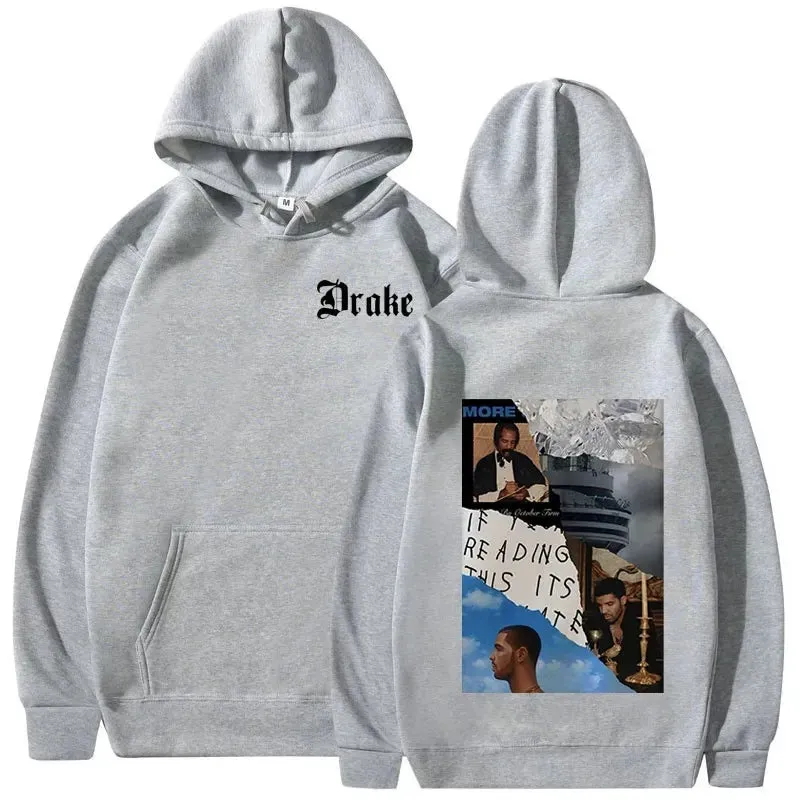 Drake Music Album Cover Hip Hop Vintage Sweatshirts Warm Pullovers Y2k
