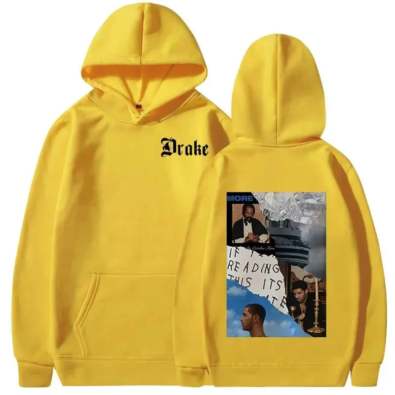 Drake Music Album Cover Hip Hop Vintage Sweatshirts Warm Pullovers Y2k