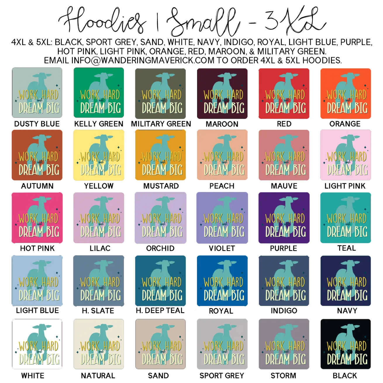 Dream Big Lamb Hoodie (S-3XL) Unisex - Multiple Colors!