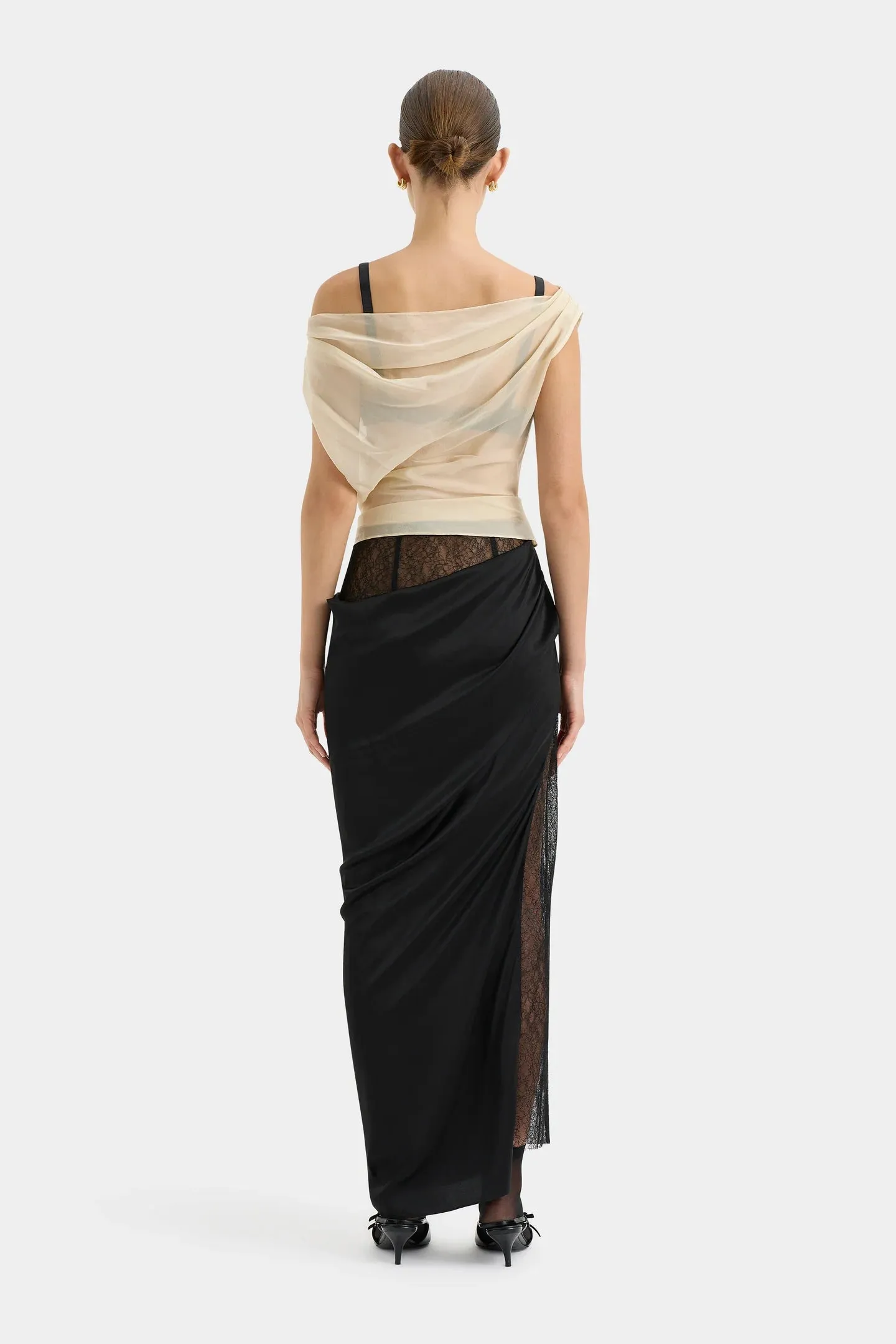 Dunya Draped Skirt | Black