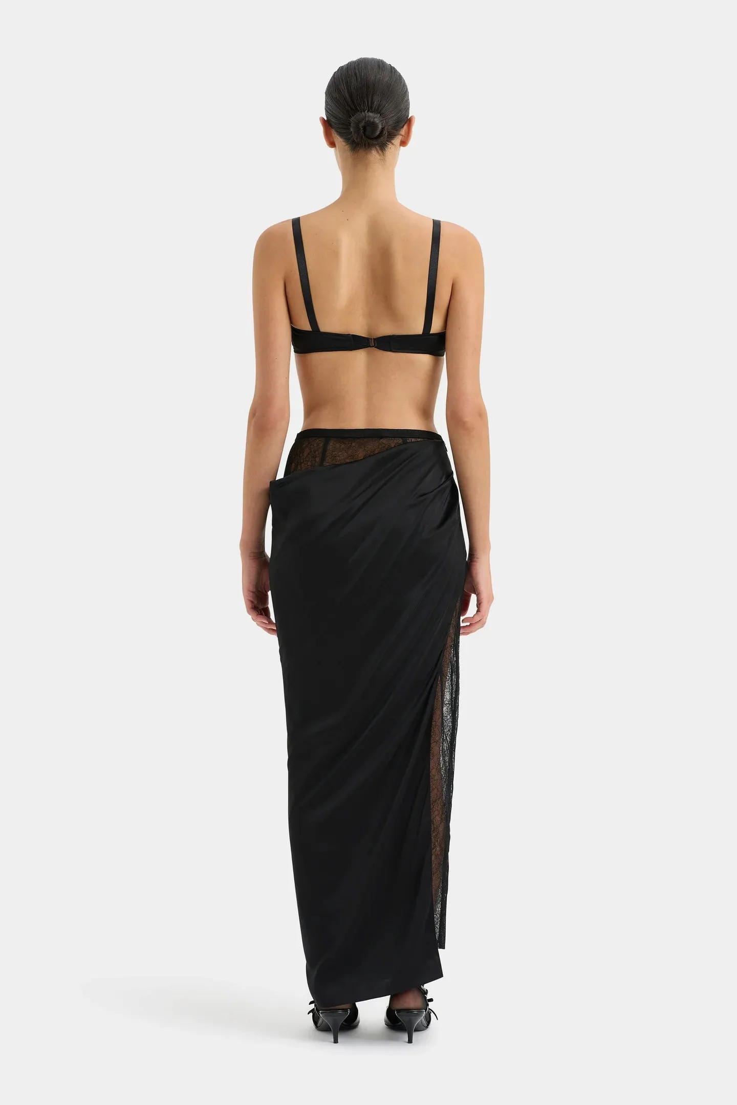 Dunya Draped Skirt | Black