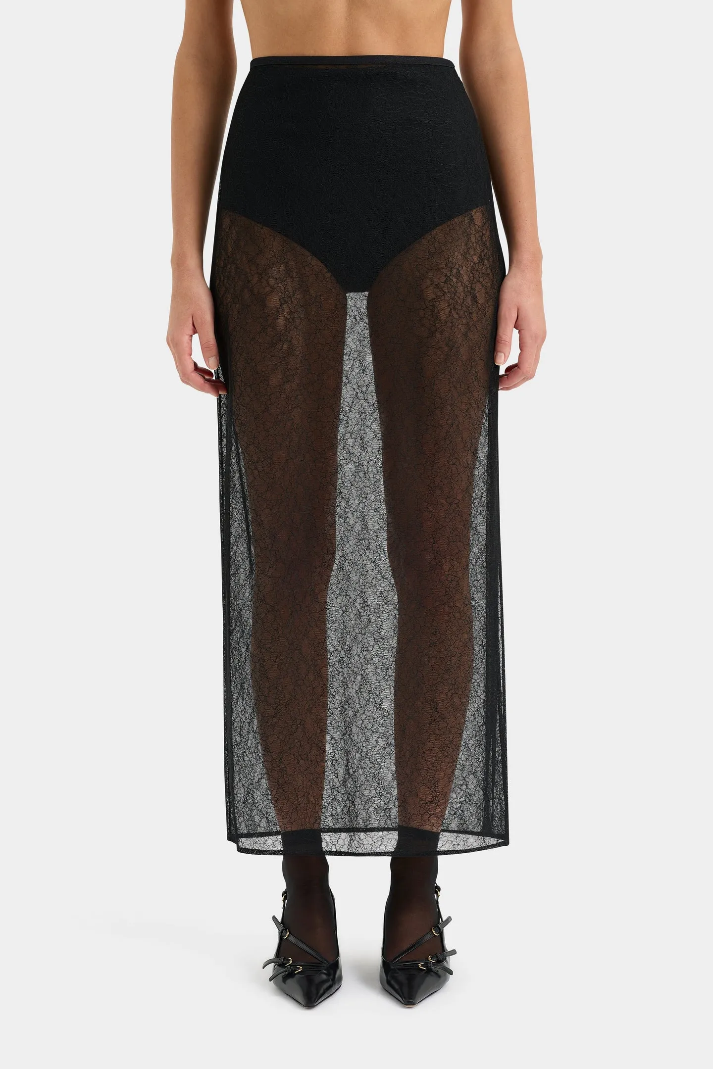 Dunya Draped Skirt | Black