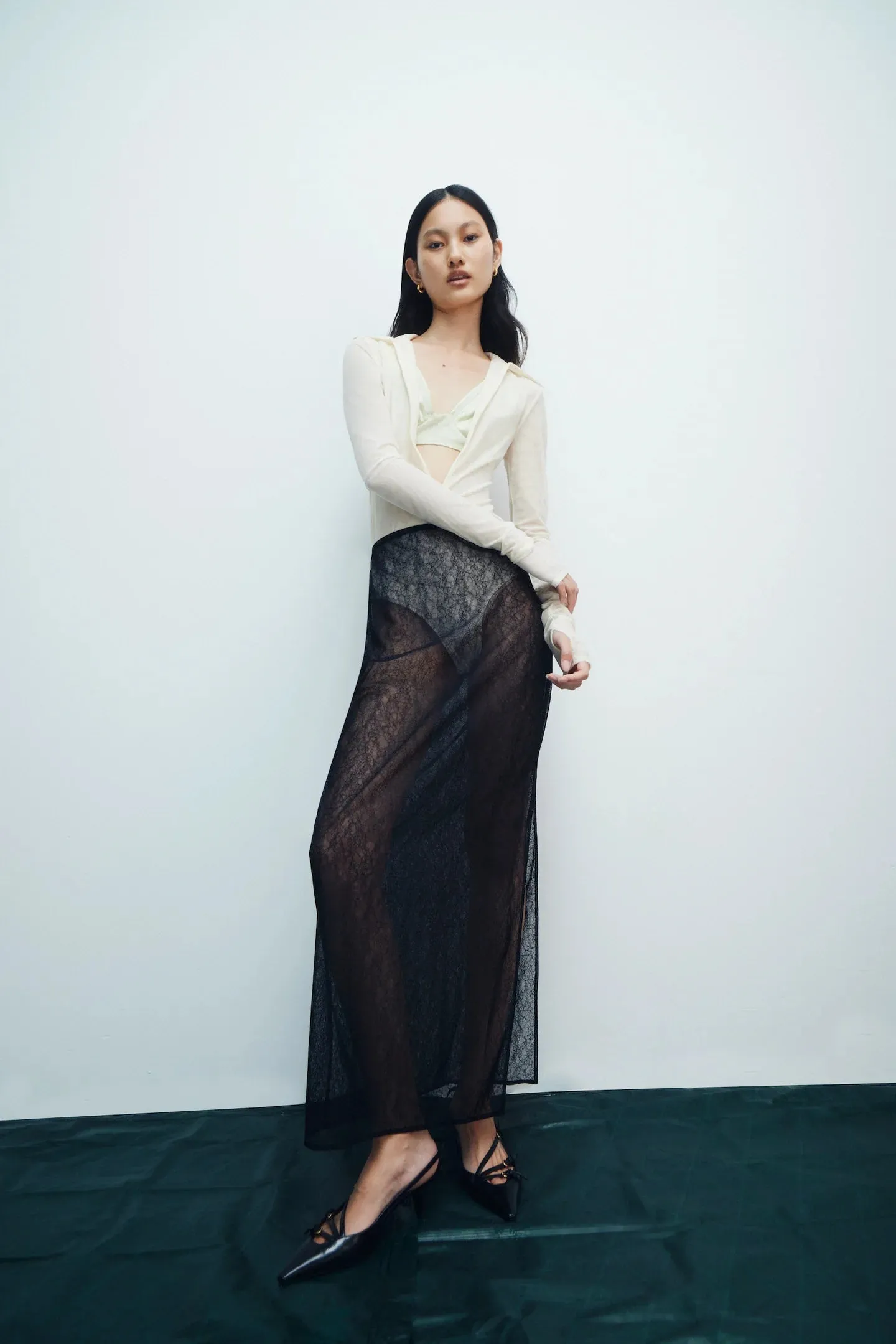 Dunya Draped Skirt | Black