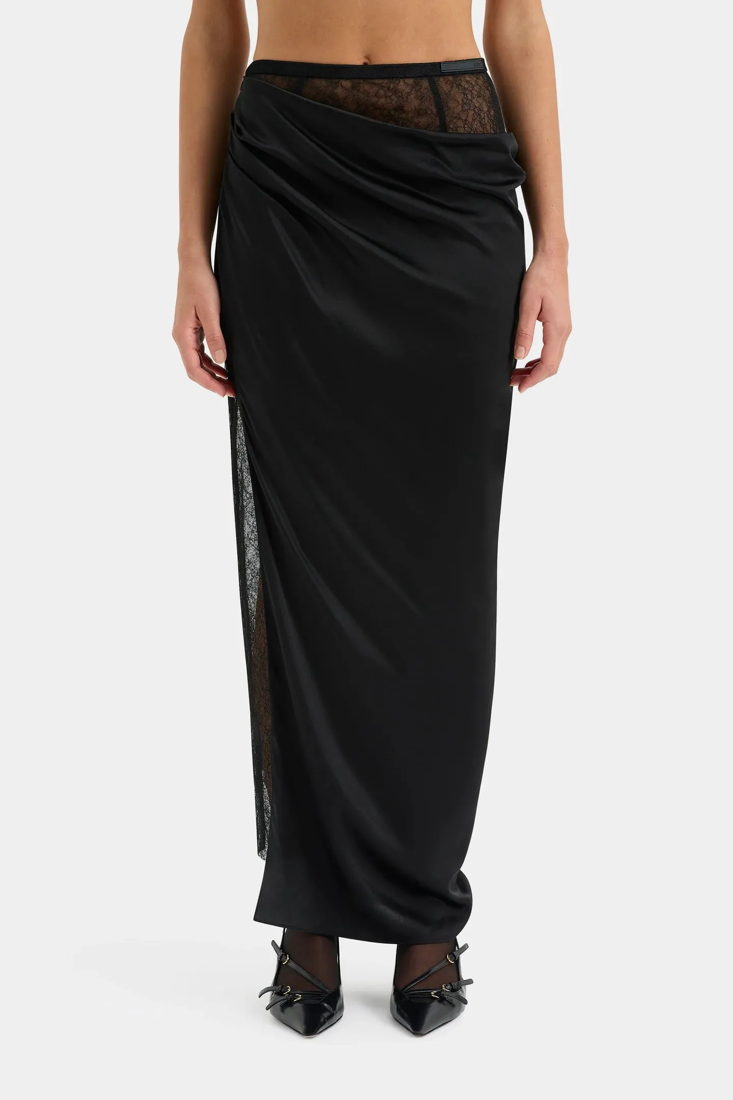 Dunya Draped Skirt | Black