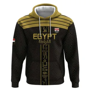 Egyptian Football Custom Hoodie Yalla Masr - Black Ver LT15