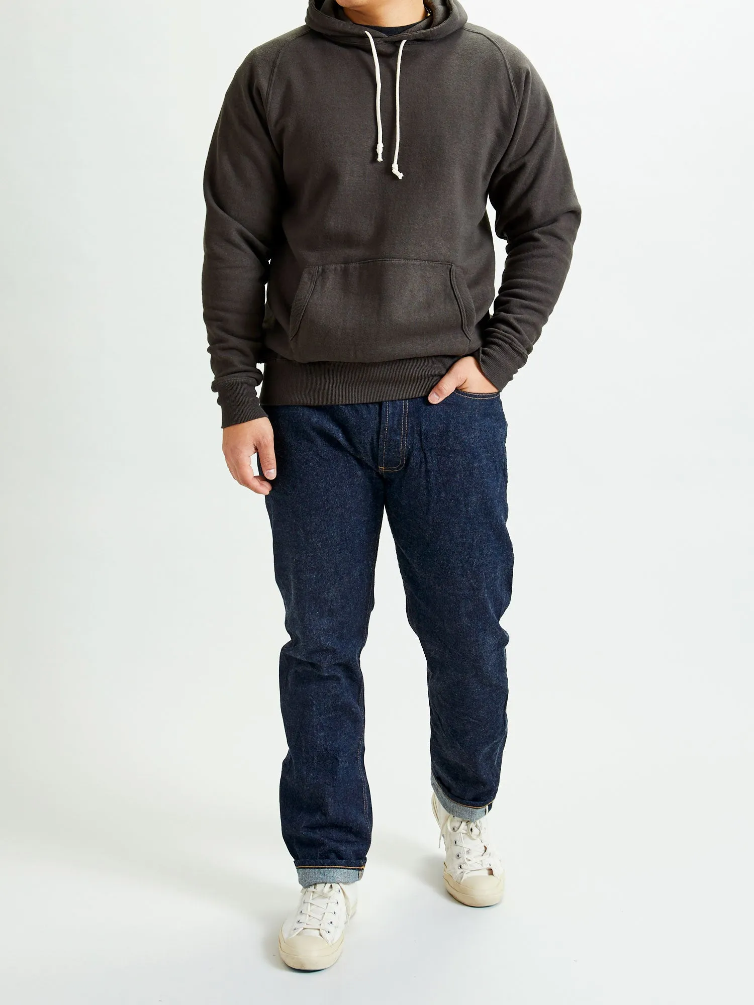 Ehu'kia Hooded Raglan Sweatshirt in Kokushoku Black