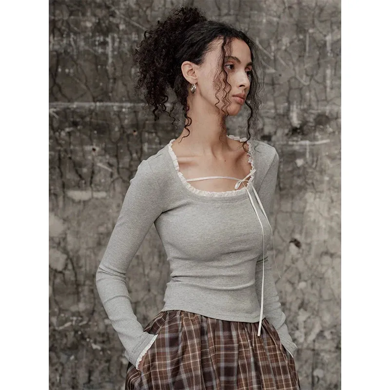 Elegant Lace-Trim Top