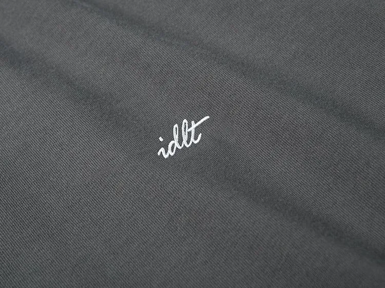 Embroidery Washed Round Neck T-shirt