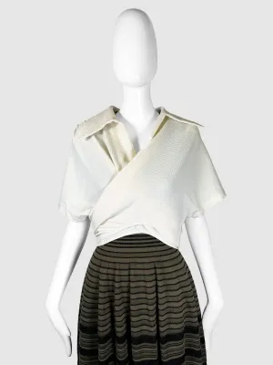 Emi Textured Wrap Top - Size S