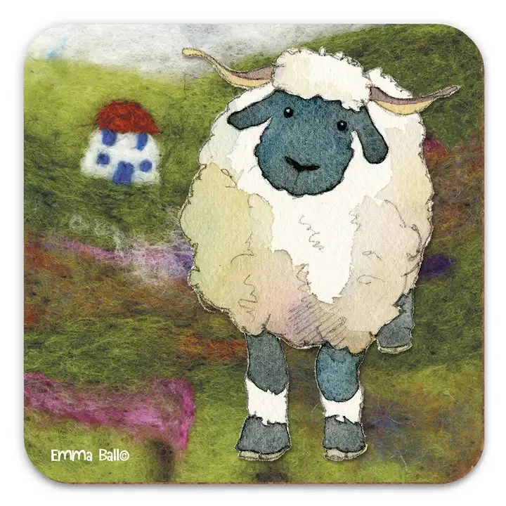 Emma Ball Coaster : Sheep & Cottage